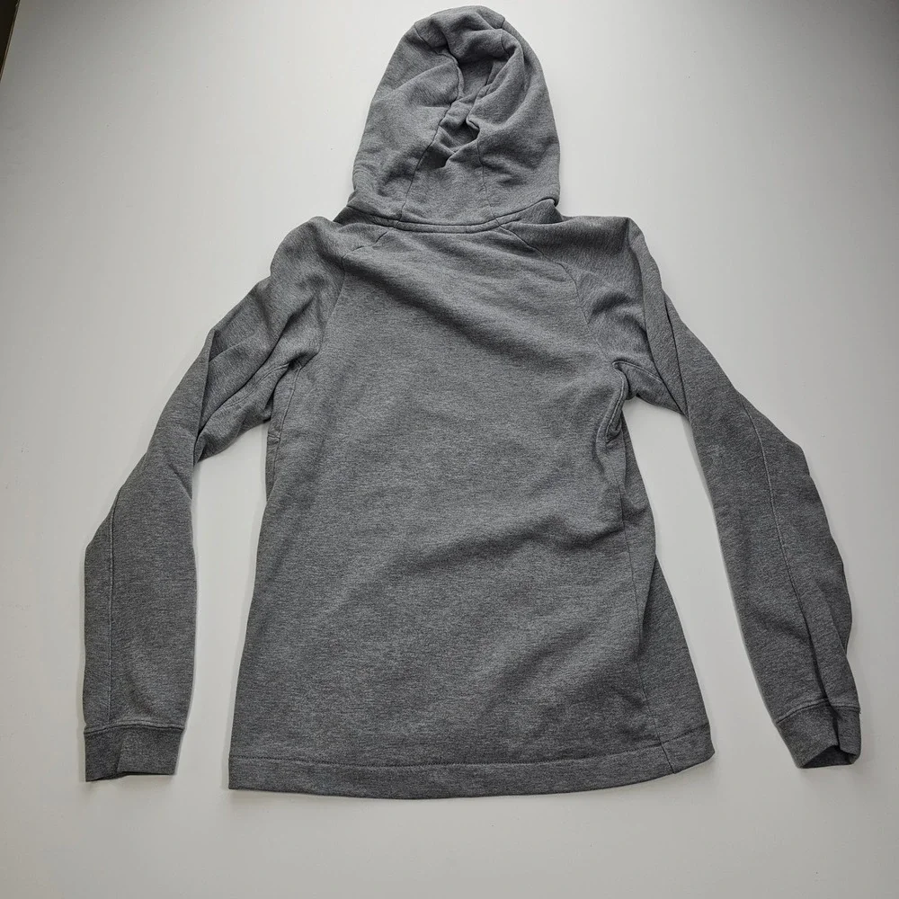 Nike Mens Sportswear Pullover Hoodie Gray Raglan‎ Sleeve Fleece Sweatshirt Small
